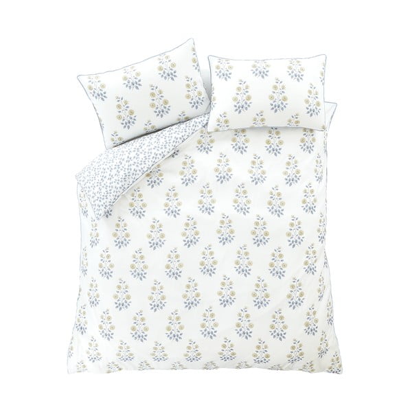 Biancheria da letto bianca in tessuto damascato per letto matrimoniale 200x200 cm Eloise Floral – Bianca