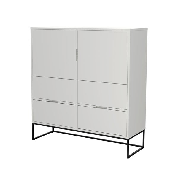 Cassettiera bianca con 4 cassetti Lipp - Tenzo-image-3