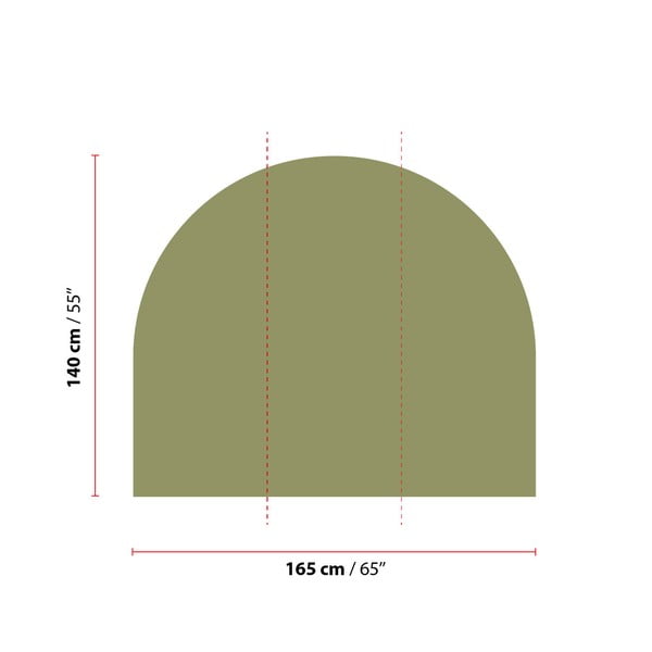 Adesivo da parete 165x140 cm Olive Green - Ambiance-image-1