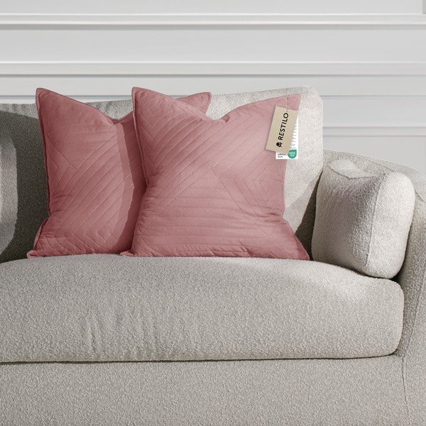 Federe decorative in set in microfibra 2 pz 45x45 cm Softa – Restilo-image-1