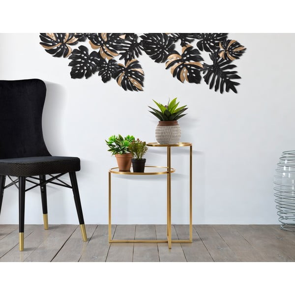 Tavolino rotondo in oro 40x50 cm - Mauro Ferretti-image-1