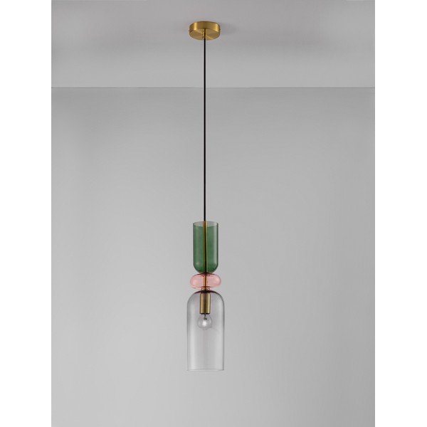Lampadario dorato in vetro ø 11 cm Murano – Nova Luce-image-3