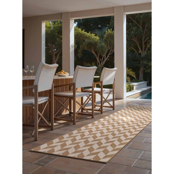 Passatoia da interno ed esterno color crema/di colore naturale 80x200 cm Haringey Terrick – Ted Baker-image-1