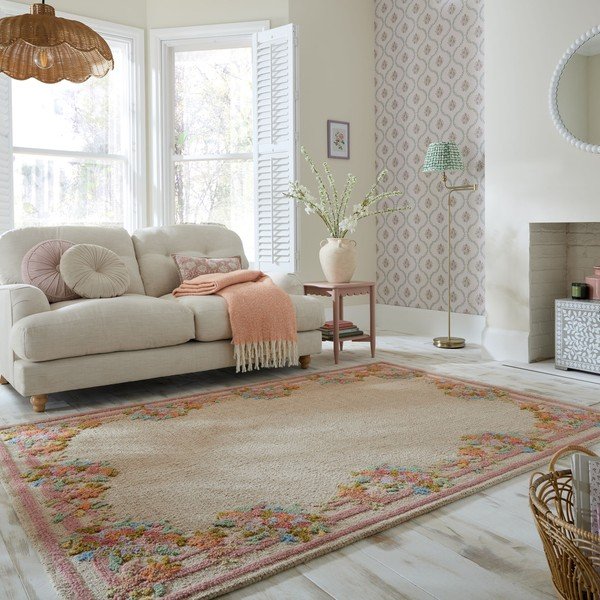 Tappeto in lana tessuto a mano 140x200 cm Elise Floral  – Flair Rugs-image-1