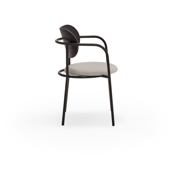 Sedia da pranzo nera e grigia in frassino Eclipse - Teulat-image-4