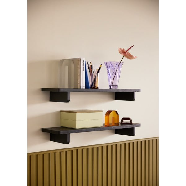 Mensola nera in rovere 80 cm Poke - Hübsch-image-2