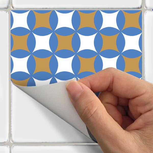 Set di 24 adesivi murali Azulejos Ornamenti a mosaico, 10 x 10 cm - Ambiance-image-3