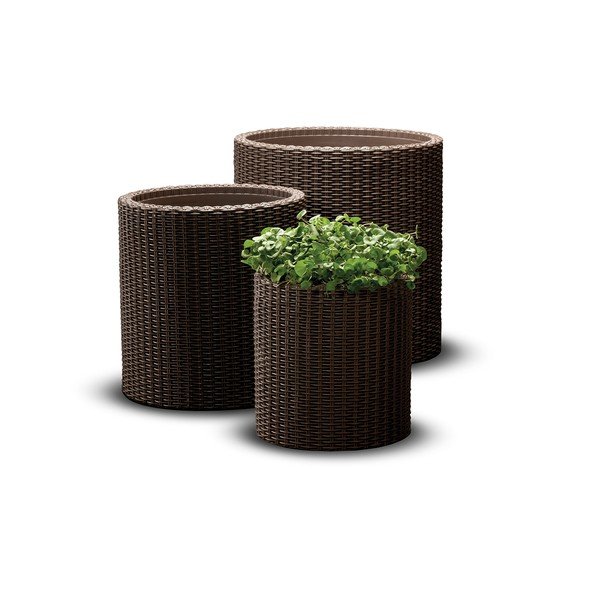 Vasi in plastica in set da 3 pezzi ø 43 cm Cylinder - Keter