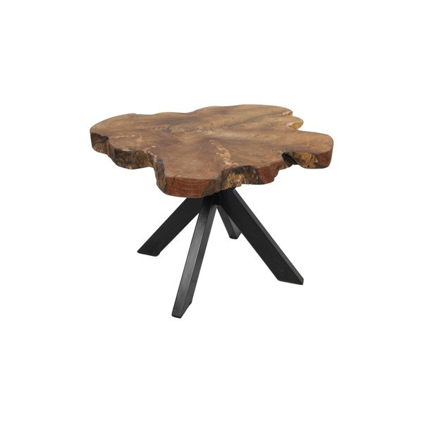 Tavolino Victoria in legno di teak non trattato, 70 x 45 cm - HSM collection-image-2