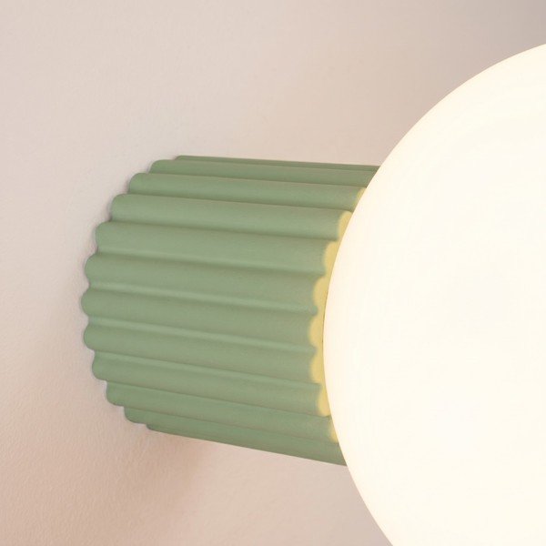 Lampada da parete color salvia in vetro opale ø 12 cm Orbital – Sollux-image-3