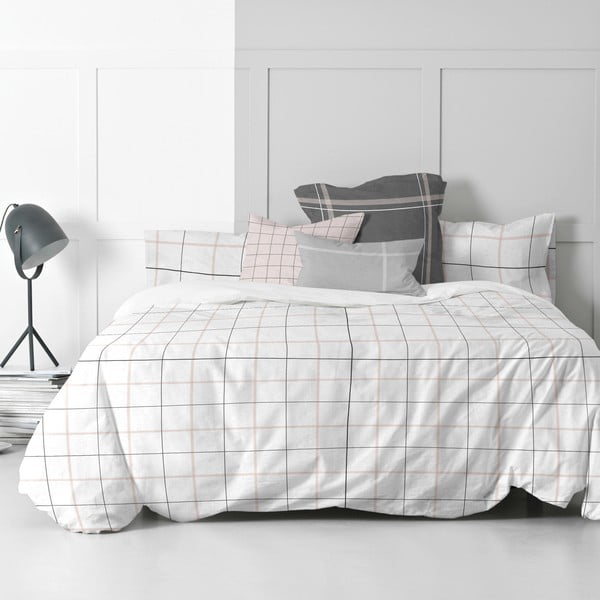 Copripiumino in cotone Tartan, 200 x 200 cm Nordica - Blanc-image-1