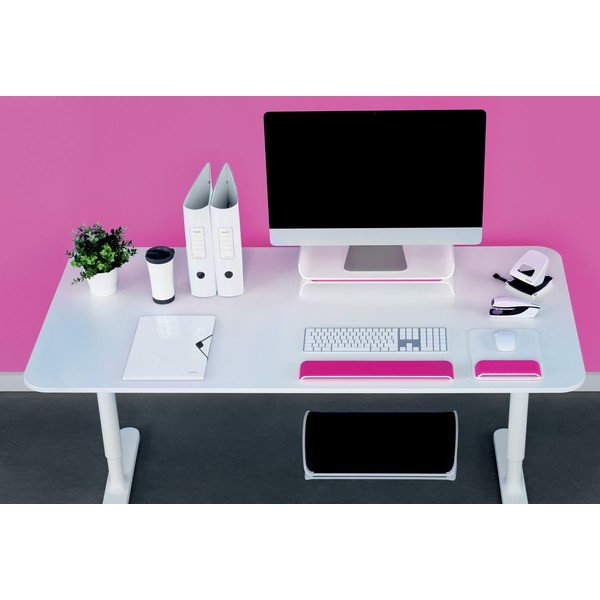 Tappetino per mouse bianco e rosa WOW - Leitz-image-1