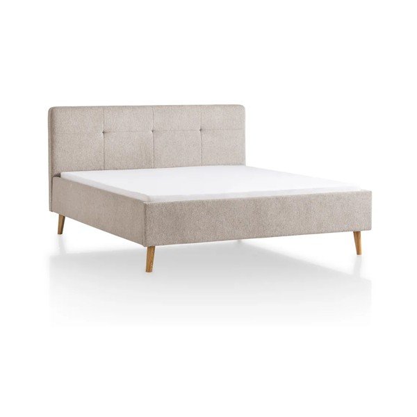 Letto matrimoniale imbottito grigio/marrone rete non inclusa 180x200 cm Smart – Meise Möbel
