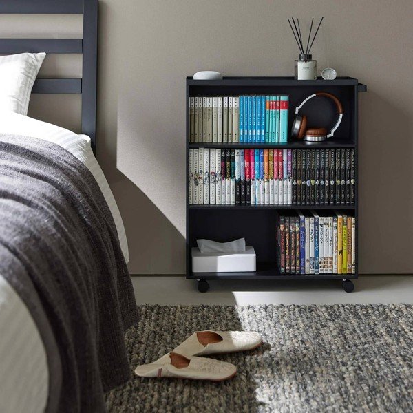Carrello portaoggetti nero in metallo 59x70x16 cm Tower – YAMAZAKI-image-1