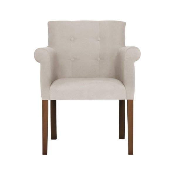 Sedia bianca con gambe in faggio marrone scuro Flacon - Ted Lapidus Maison-image-2