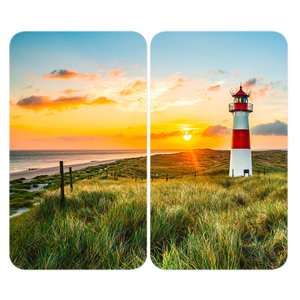 Set di 2 coperchi per stufe in vetro temperato 52x30 cm Lighthouse - Maximex | Coperture per piani cottura
