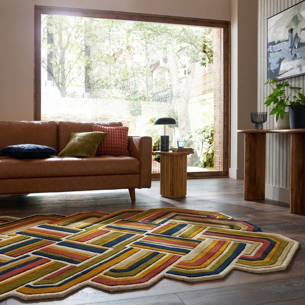 Tappeto in lana tessuto a mano 140x200 cm Lattice Shaped  – Flair Rugs-image-1