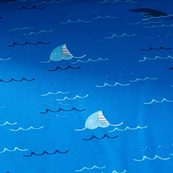 Lenzuolo con angoli per bambini blu per letto singolo 90x190 cm Jawsome Shark – Catherine Lansfield-image-2