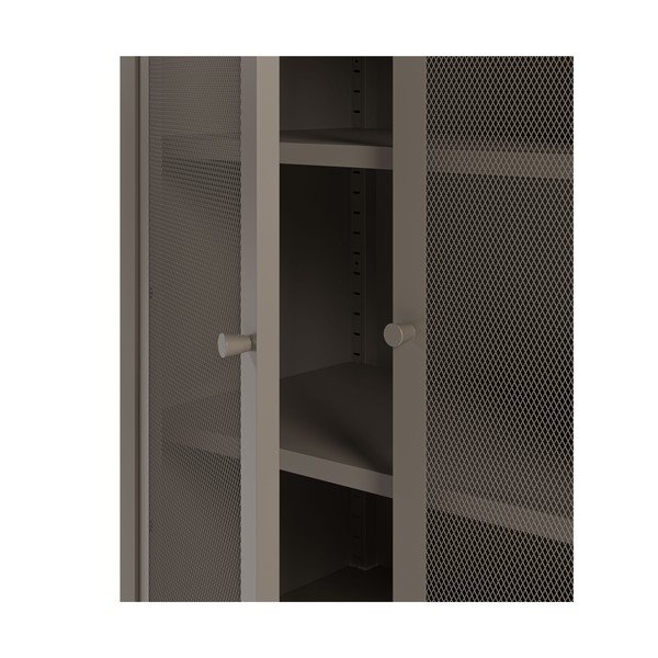 Armadietto grigio in metallo 70x100x40 cm Fayna – Marckeric-image-4