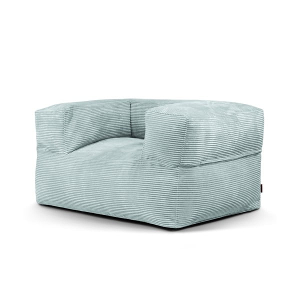 Puof a sacco color menta con rivestimento in velluto a coste MooG – SLOWDOWN