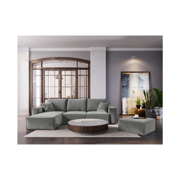 Šedý puf Cosmopolitan Design Florida, 65 x 65 cm-image-3