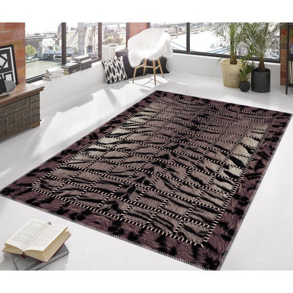 Tappeto marrone scuro Animale, 80 x 120 cm - Vitaus-image-3