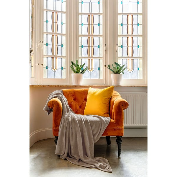 Copriletto grigio tortora in micropile 220x240 cm Plaid – Tiseco Home Studio-image-1