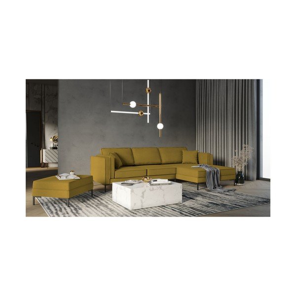 Divano angolare giallo, angolo destro Attilio - Milo Casa-image-3