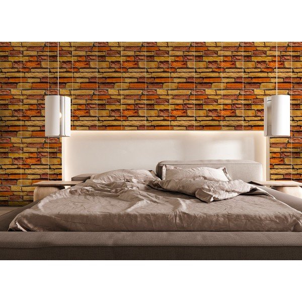 Set di pannelli adesivi per muro 6 pz 30x60 cm Brick Wall – SP TREND-image-2