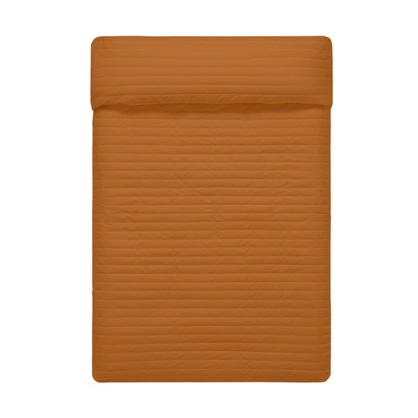 Copriletto trapuntato in cotone arancione e beige 180x260 cm Dash - Happy Friday-image-2