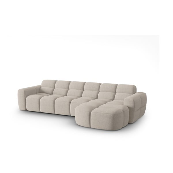 Divano con penisola beige Lisa - Micadoni Home-image-2