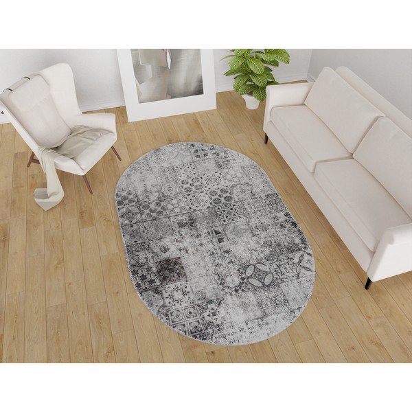 Tappeto lavabile grigio 80x120 cm - Vitaus-image-1