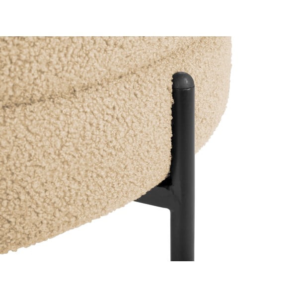 Poltrona beige in tessuto bouclé Noble - Leitmotiv-image-1