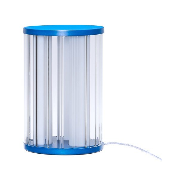 Lampada da tavolo LED blu in vetro con intensità regolabile (altezza totale 30 cm) Aru – Hübsch