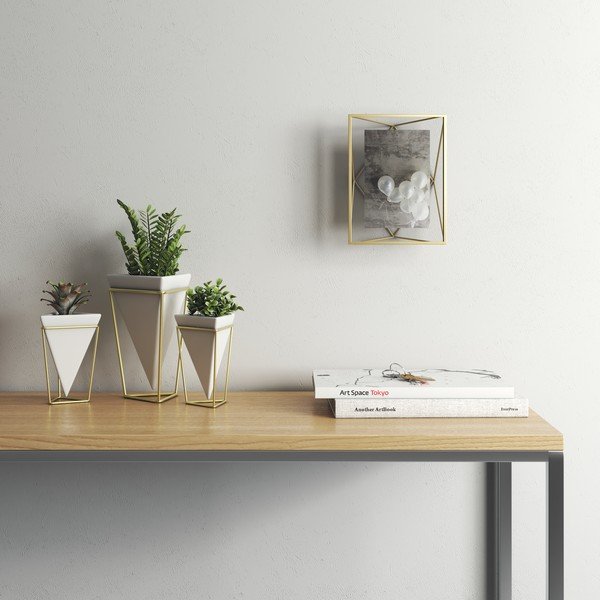 Cornice da appoggio/parete in metallo color oro 15x20 cm Prisma - Umbra-image-3