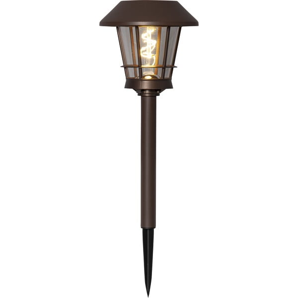 Apparecchio solare a LED per esterni di colore marrone, altezza 35 cm Fergus - Star Trading