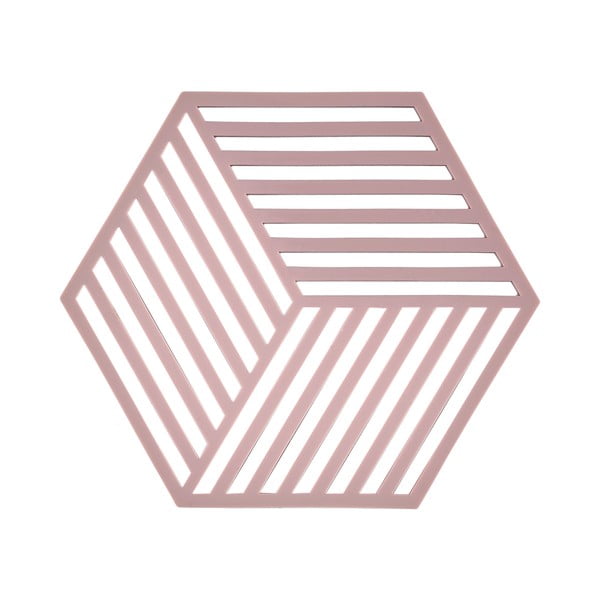Podložka pod horké Hexagon, starorůžová