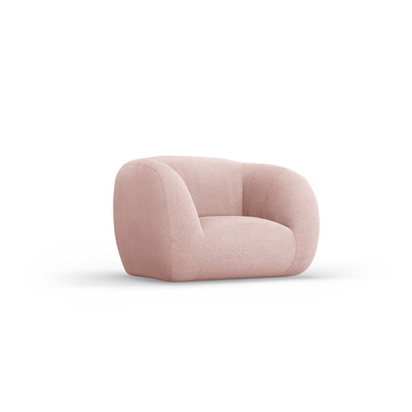 Poltrona rosa chiaro in tessuto bouclé Essen - Cosmopolitan Design