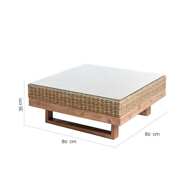 Tavolo da giardino in rattan artificiale 80x80 cm Patsy - LDK Garden-image-4