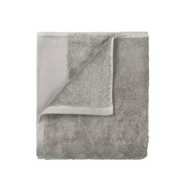 Set di asciugamani tipo terry grigi in cotone organico 2 pz 30x50 cm Riva – Blomus