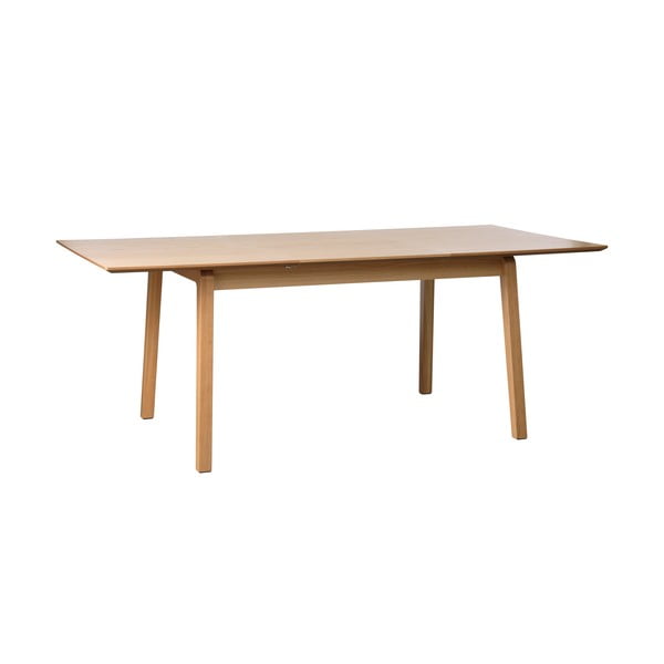 Tavolo da pranzo pieghevole con piano in rovere decorato in colore naturale 95x200 cm Bari - Unique Furniture-image-2