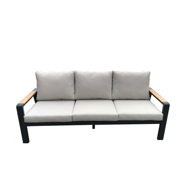 Set da giardino in alluminio grigio per 5 persone Rotterdam - Rojaplast-image-2