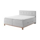 Letto boxspring grigio chiaro con contenitore 180x200 cm Catania - Meise Möbel