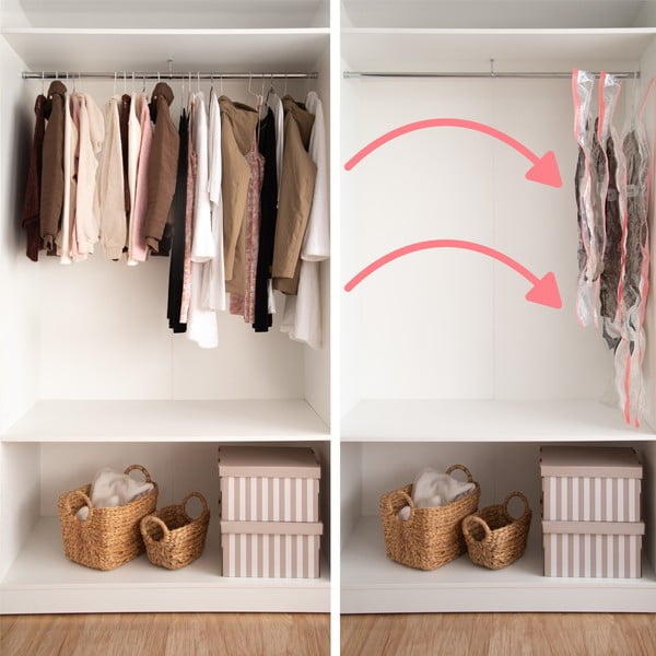 Sacchetti per il vuoto in set da 4 pezzi Hanging Vacuum M/L - Compactor-image-1