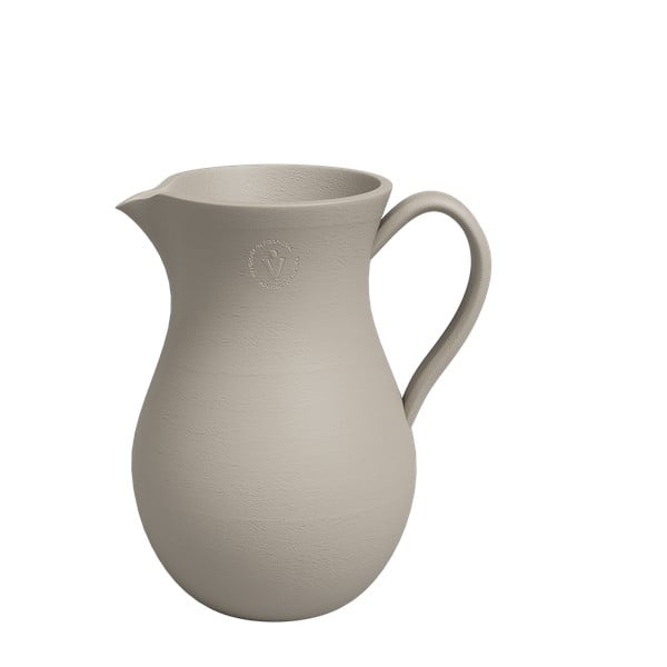 Vaso in ceramica beige fatto a mano (altezza 30 cm) Harmonia - Artevasi