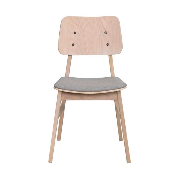 Sedia da pranzo marrone chiaro con seduta grigio chiaro Nagano - Rowico-image-3