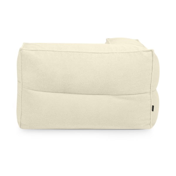Puof a sacco color crema con rivestimento in bouclé Mass Corner 125 Right – SLOWDOWN-image-2