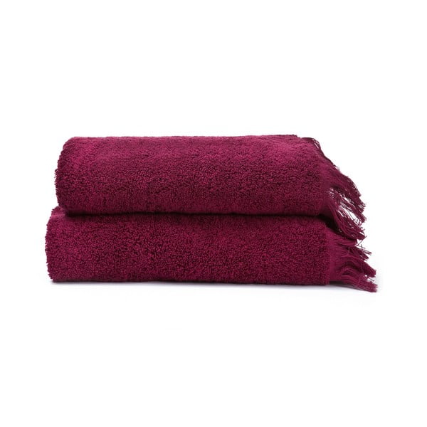 Set di 2 asciugamani rossi in 100% cotone , 50 x 90 cm - Bonami Selection