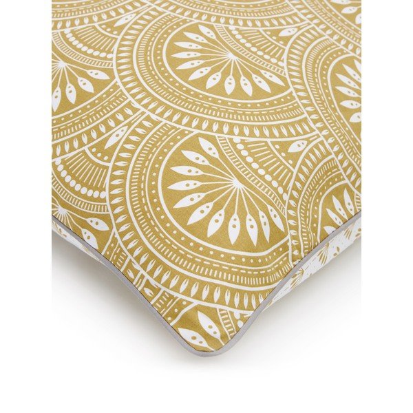 Biancheria da letto gialla e bianca in cotone biologico 200x135 cm Tiara - Westwing Collection-image-1