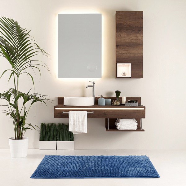 Tappeto da bagno blu scuro, 70 x 120 cm Bati - AmeliaHome-image-1